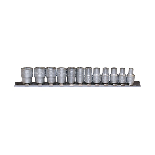 M1412 - 12 piece 1/4" Drive 6 Point Regular Socket Set